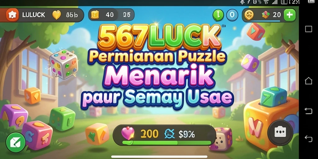 Gameplay seru di 567LUCK dengan berbagai tantangan puzzle.