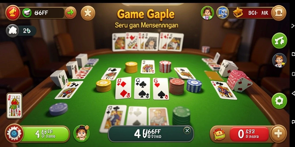 Screenshot dari gameplay Gaple yang menarik dan seru di 666FF.