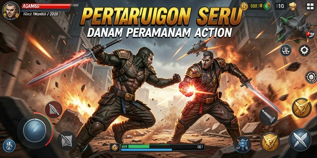 Tampilan gameplay AGAM66 yang penuh aksi dan tantangan.