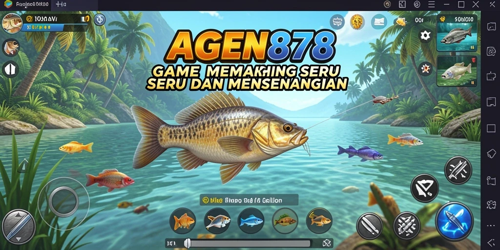 Tangkapan besar dan pemandangan indah dalam gameplay AGEN878.