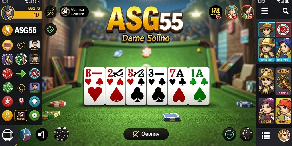 Tampilan gameplay seru di ASG55, membuat permainan Domino semakin menarik.