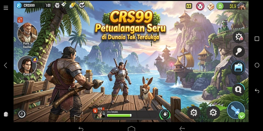 Tampilan seru gameplay CRS99 saat menjelajahi dunia petualangan.