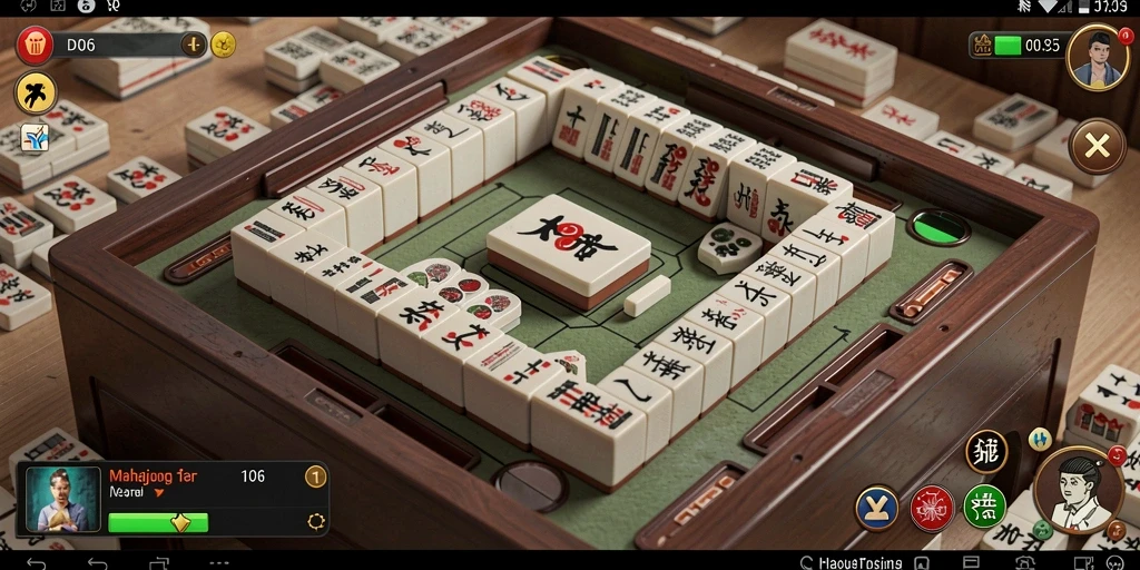 Tampilan gameplay D06 yang menarik dan menantang dalam Mahjong.