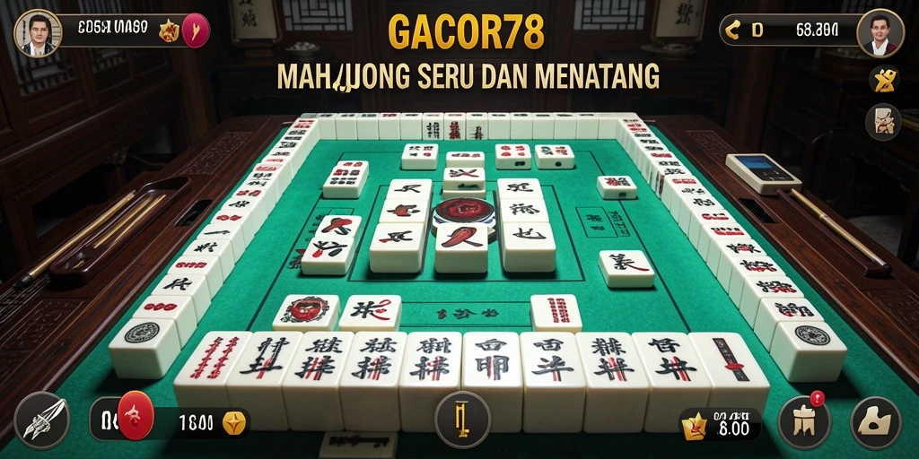 Screenshot gameplay GACOR78 menampilkan suasana permainan Mahjong yang seru.