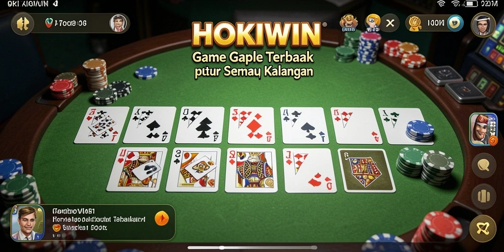 Tampilan gameplay HOKIWIN dengan antarmuka yang menarik