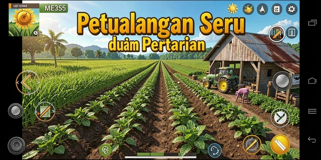 Screenshot menampilkan gameplay seru dalam bertani di ME355.