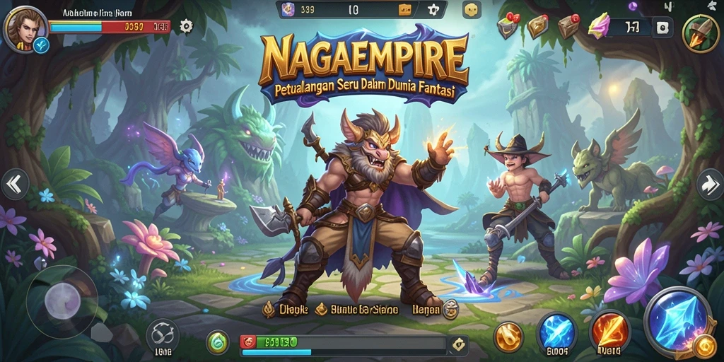 Tampilan gameplay menarik dari NAGAEMPIRE yang menampilkan aksi seru.