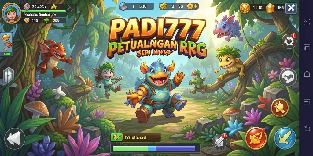 Tampilan gameplay PADI777 yang menarik dan penuh aksi petualangan RPG.
