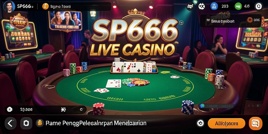 Screenshot SP666 menampilkan gameplay Live Casino yang seru dan interaktif.