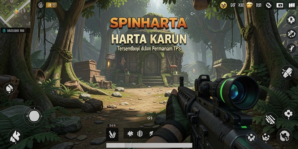 Tangkapan layar gameplay SPINHARTA yang menegangkan dan penuh aksi.