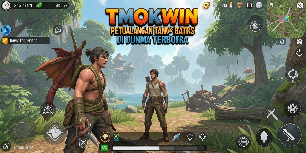 Tampilan gameplay petualangan epik di dunia terbuka.